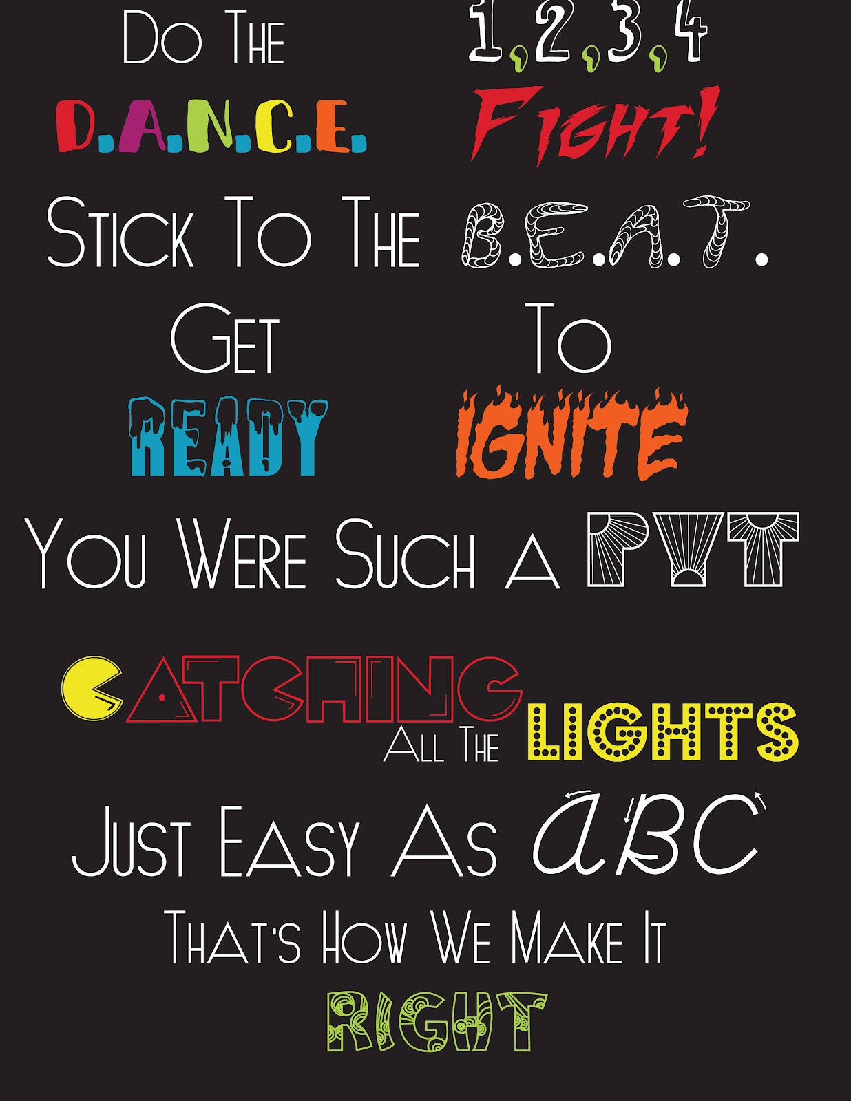 gd230 typography summer2012 Bull Typography Song Lyrics Final