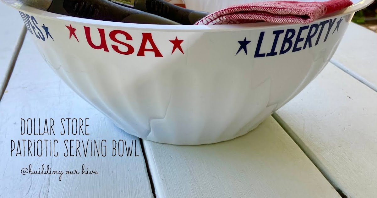 Dollar Store Patriotic Serving Bowl