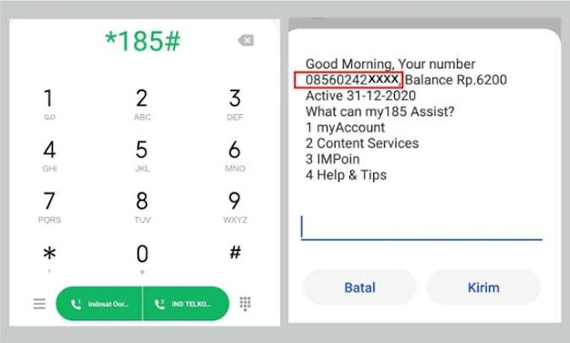 cara cek nomer indosat
