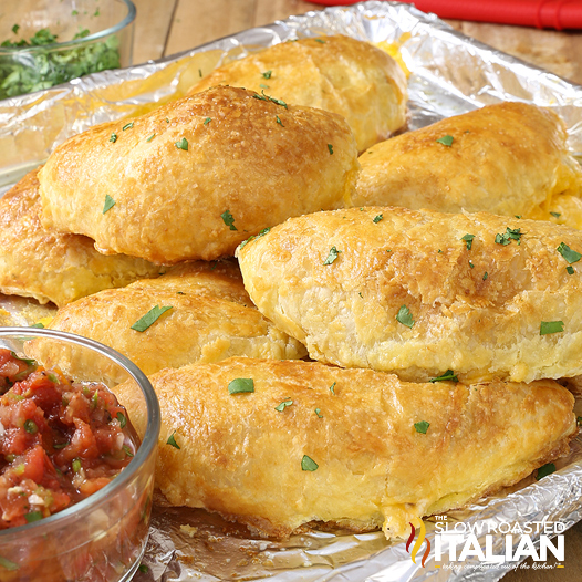 Cheesy Sausage Jalapeno Popper Empanadas