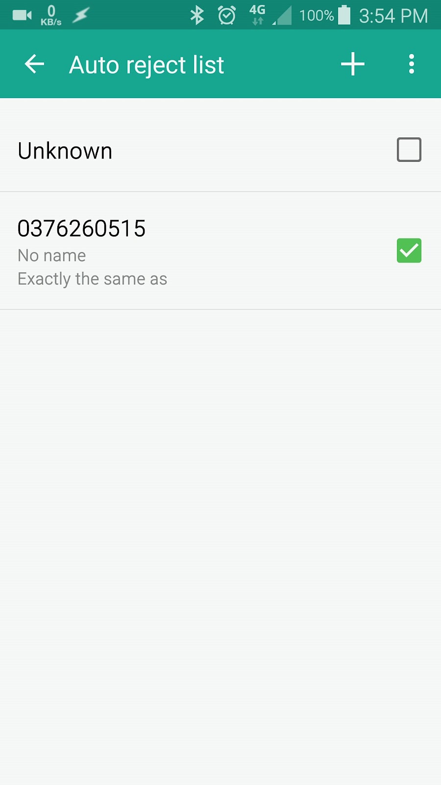 Step 8 : Add a number you want to reject or block.