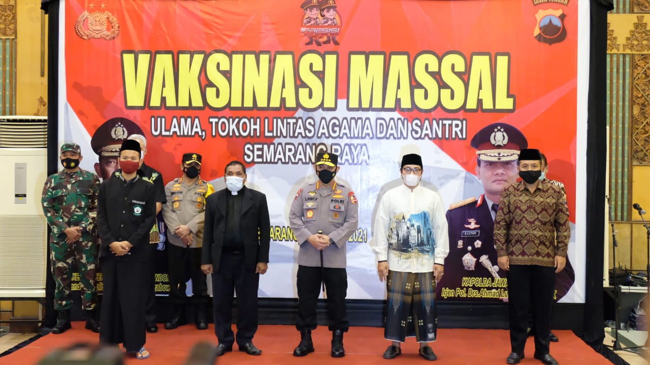 Kapolri Mengapresiasi Program Vaksinasi di Jawa Tengah
