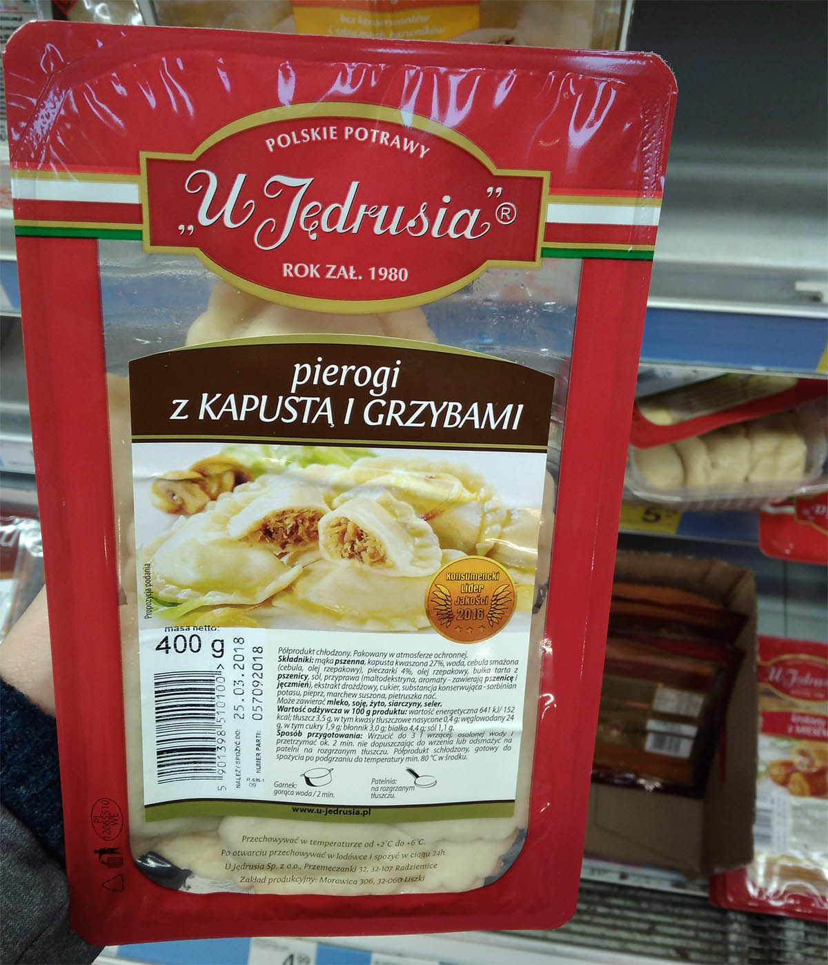 Pierogi, U Jędrusia Wegańskie Zakupy