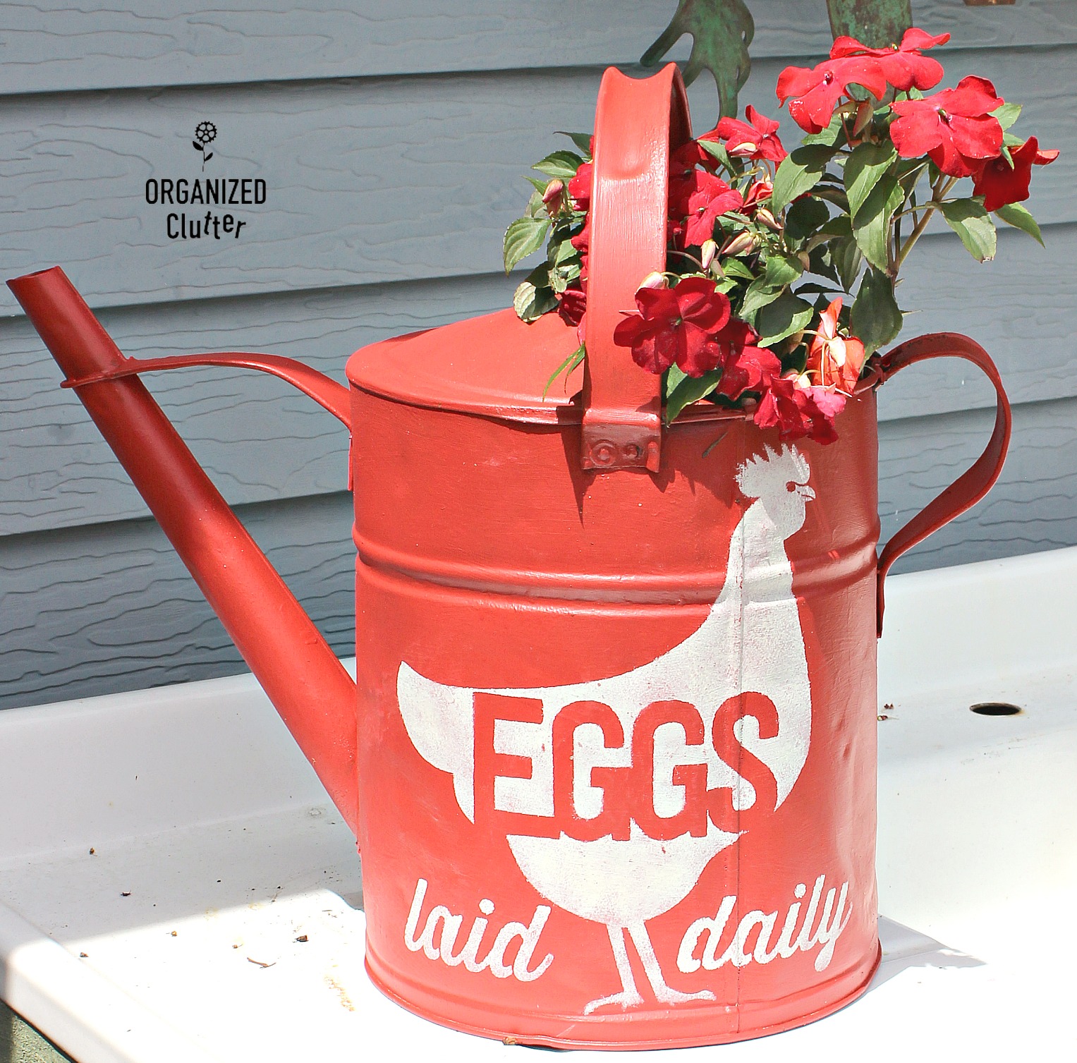 Upcycling An Earless Goodwill Pig Watering Can Organized Clutter