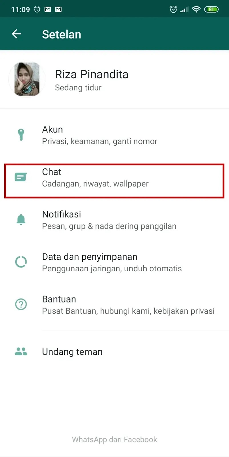 cara menyimpan foto whatsapp ke galeri