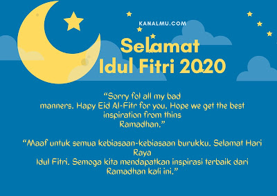 Kata - Kata bergambar ucapan idul fitri bahasa Inggris