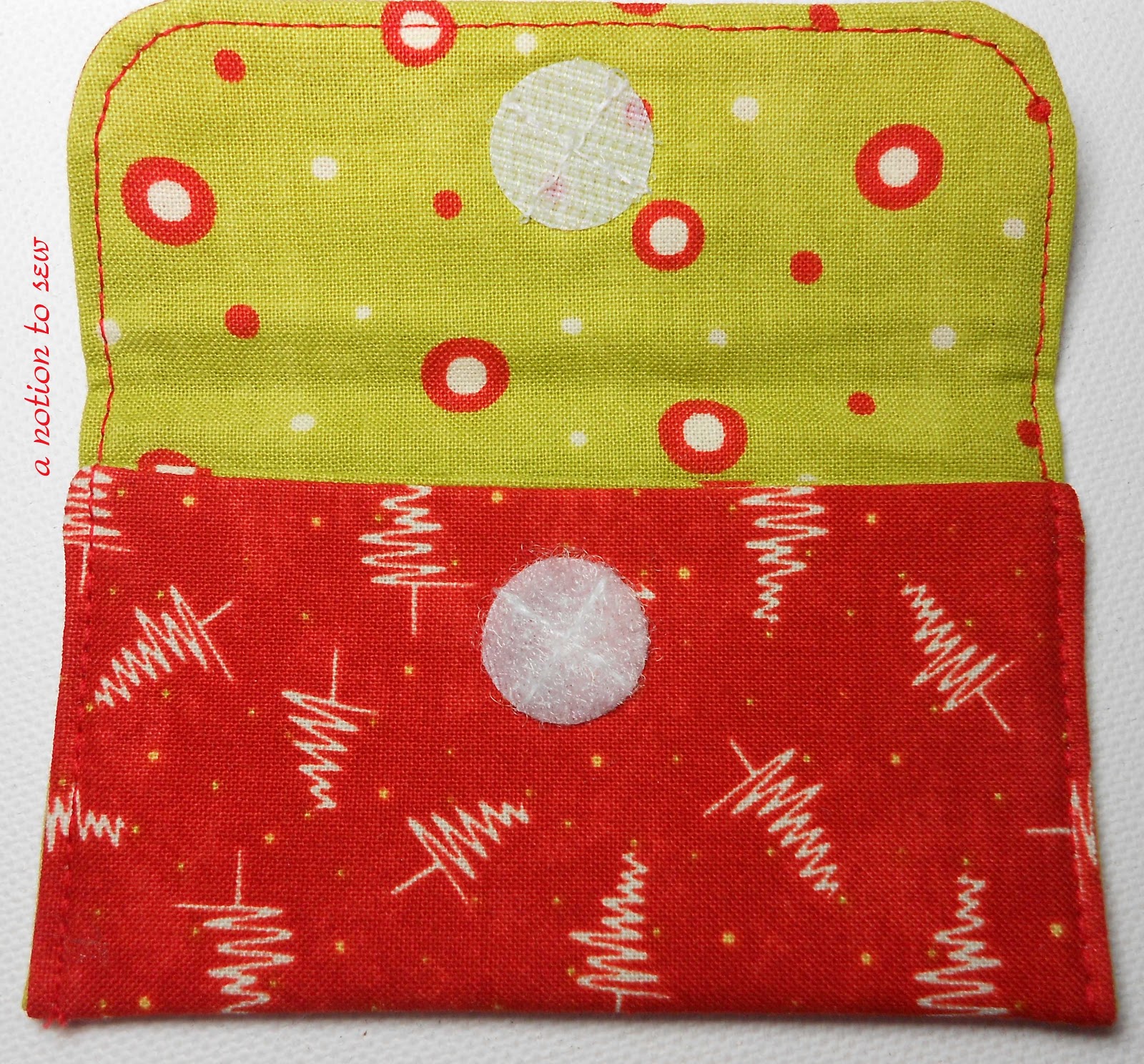 a notion to sew Quick and Easy GiftCard Holders