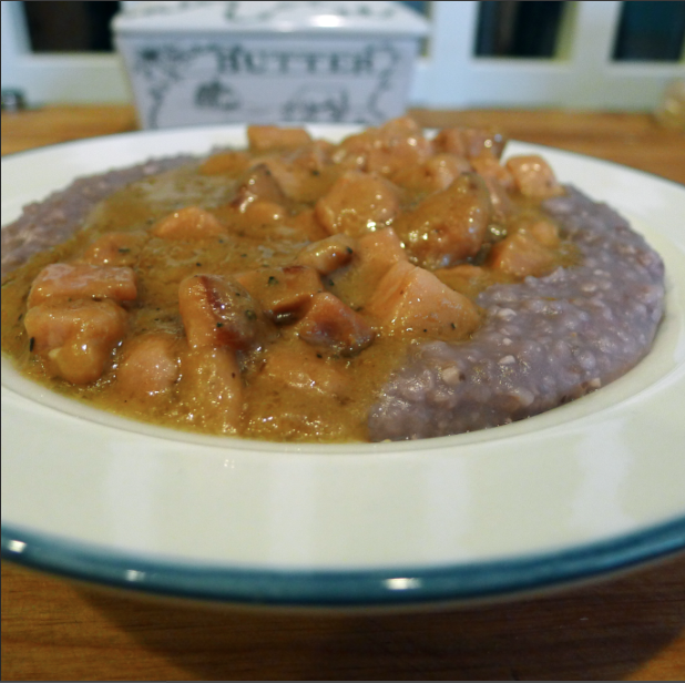 The Impatient Chef Blue Grits and Ham with Redeye Gravy