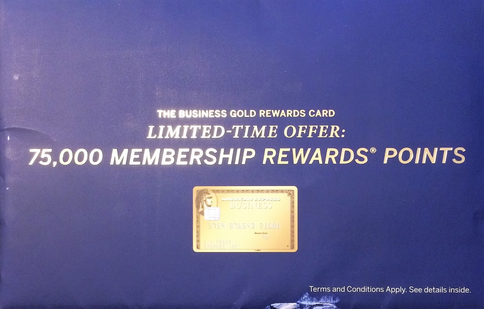 Flying From The Front AMEX Business Gold Rewards Card 75K sign up bonus