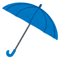 傘のイラスト（青）