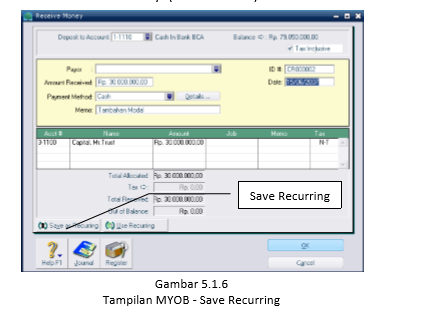 Transaksi Penerimaan Kas Our Akuntansi