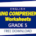 Reading Comprehension Worksheets for Grade 5 (Free Download)