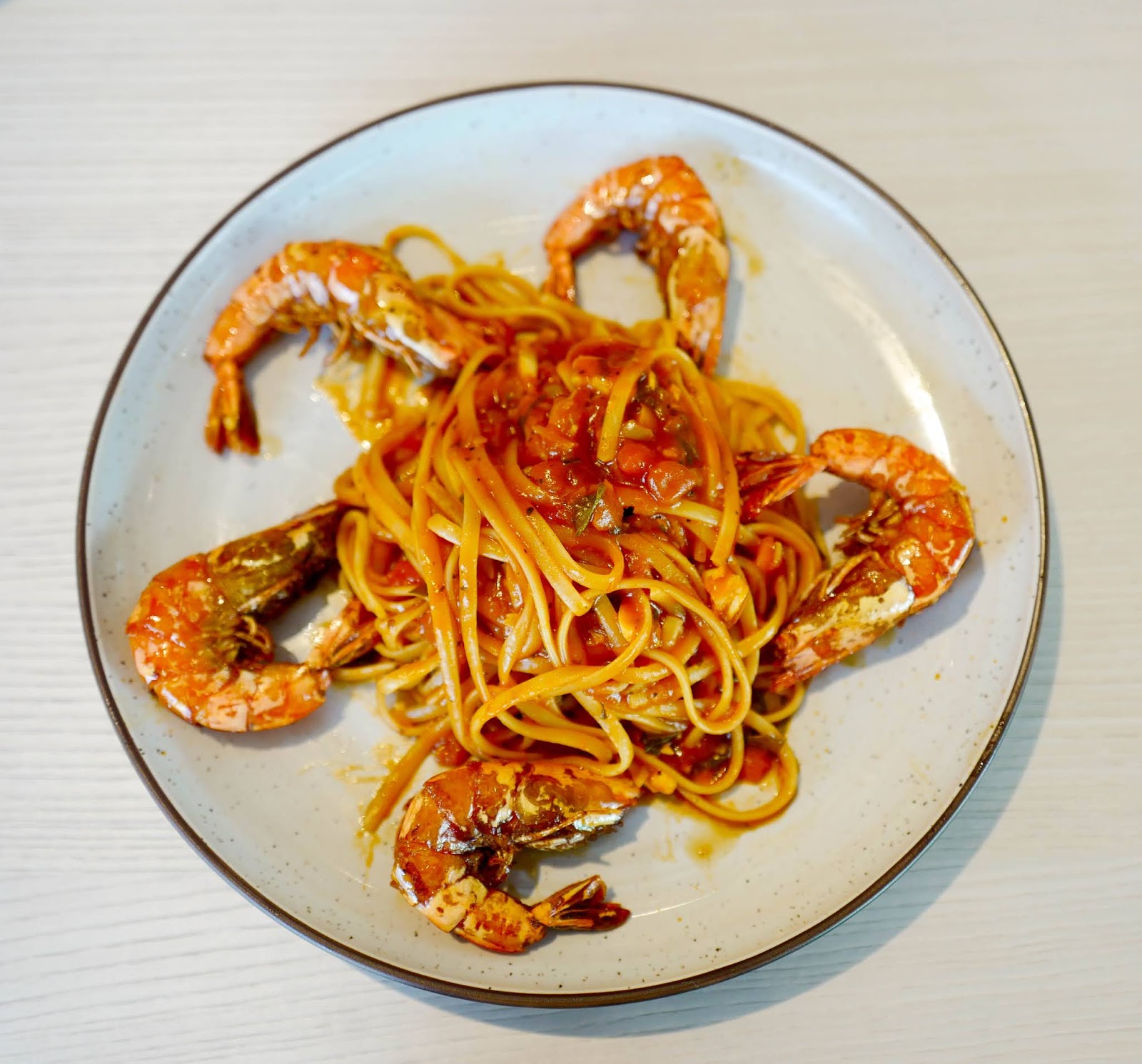 T42's flagship linguine is tossed in a bunga kantan sauce that's