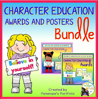 Character Education Awards and Posters Bundle