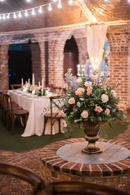 large floral arrangement in reception