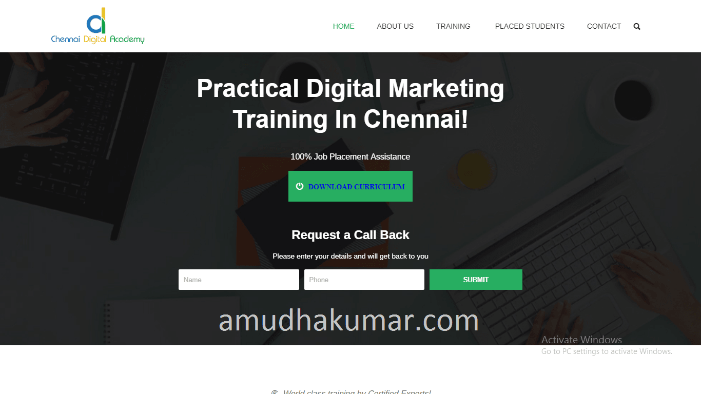 Chennai Digital Academy Digital Marketing Training institute in chennai Amudhakumar