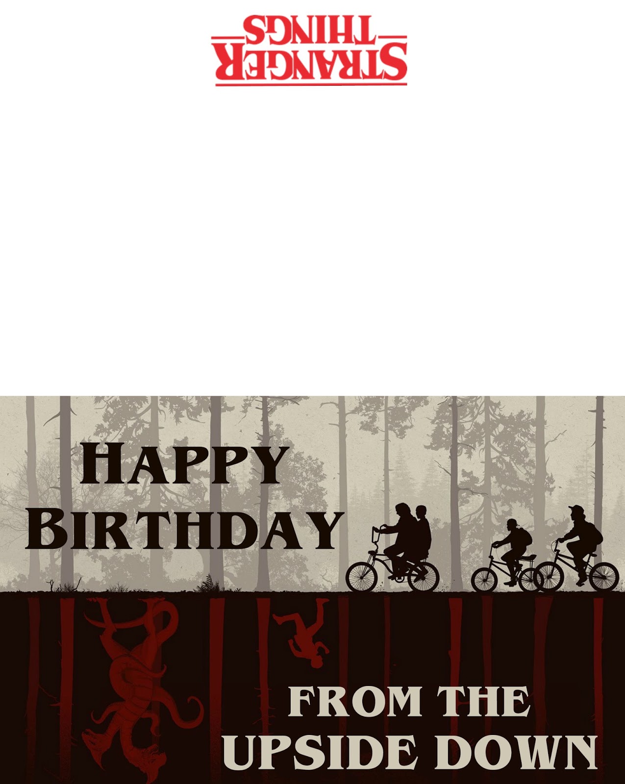 Stranger Things Birthday Card Printable Free Stranger Things Birthday Card Printable Free