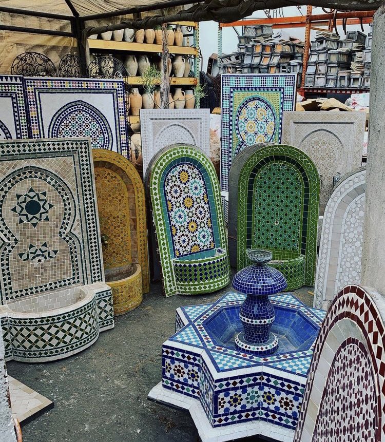 نافورات مغربية أنيقة ديكور مغربي نافورات مغربية أنيقة ديكور مغربي