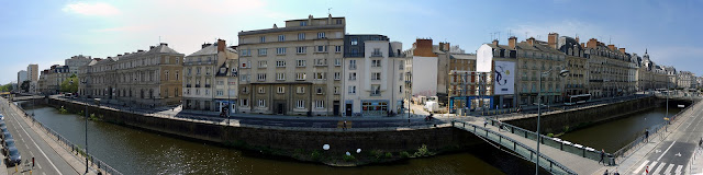 La Vilaine et le quai Émile Zola vus depuis l'immeuble « Le Persan » - 30 Avril 2021