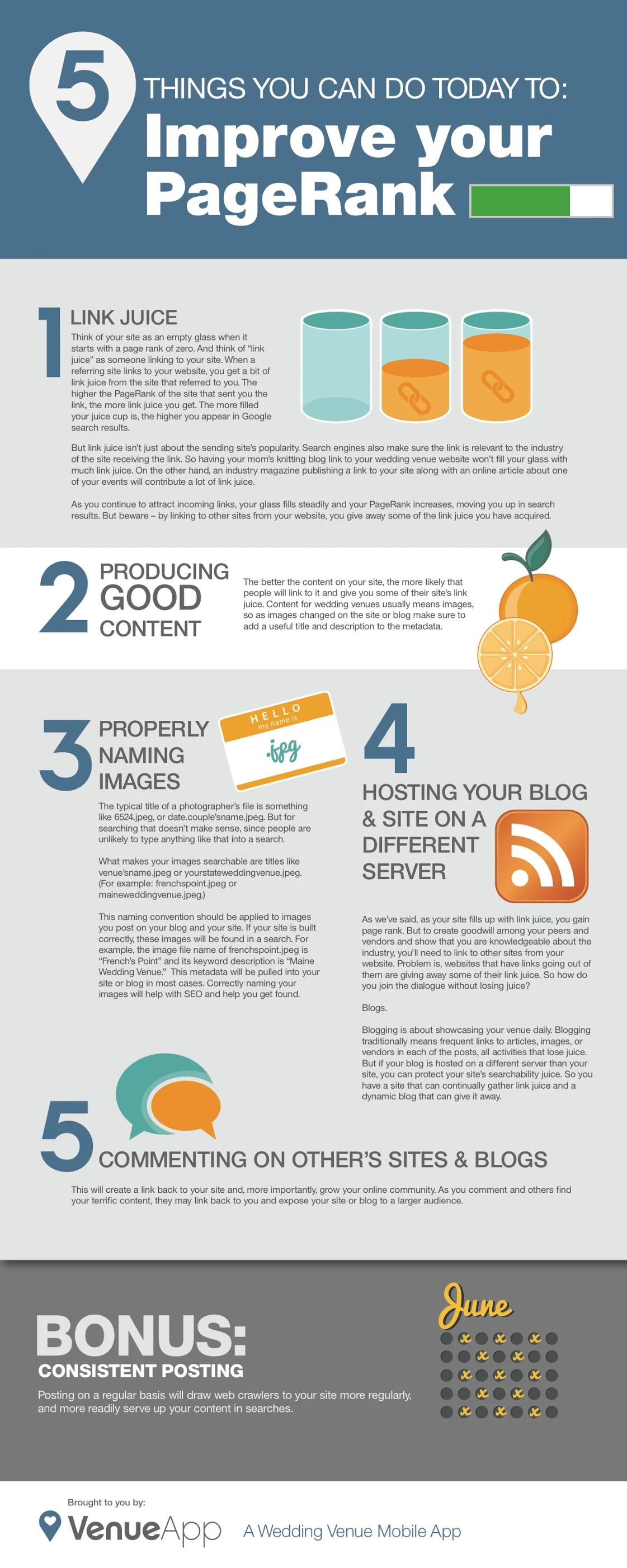 5 Practical Tips on How to Improve your Google PageRank - infographic