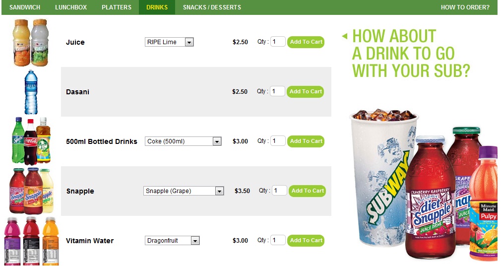 IL Project Latest info Subway Menu