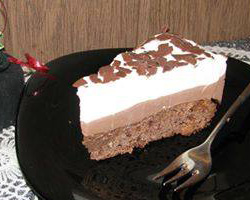 Šokoladinis tortas su šokolado ir maskarponės suflė receptas
