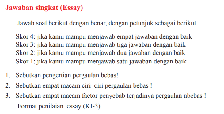 Soal essay penjaskes kelas 8 semester 2 08 picture