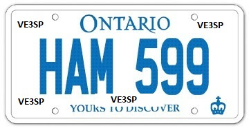Vehicle HAM Amateur Radio Personalized License Plate