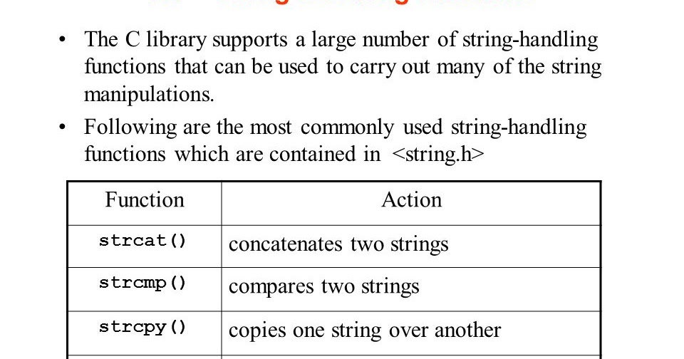 String Handling Function | COMPUTER PROGRAMMING