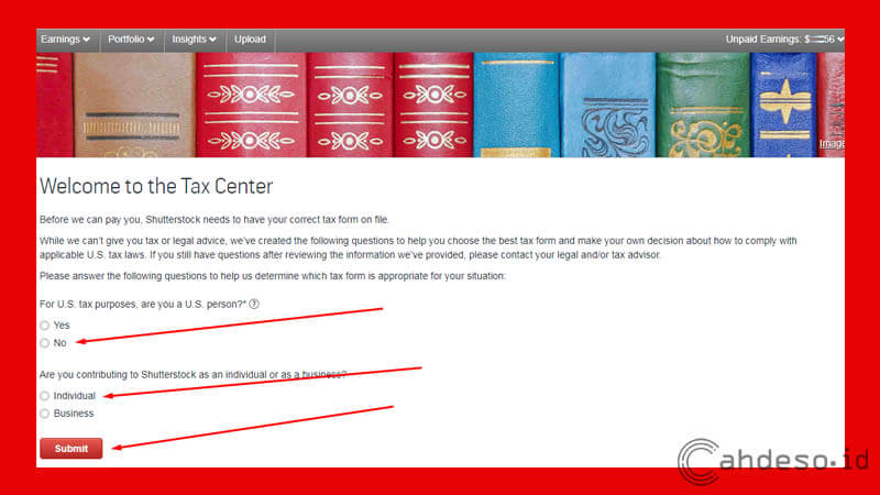 Cuma 1 Menit Begini Cara Mengisi Form Tax W 8ben Shutterstock Cahdeso Mimpi Besar Anak Desa