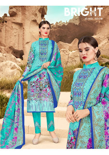 AlZohaid Roohi Lawn Pakistani Dress Material