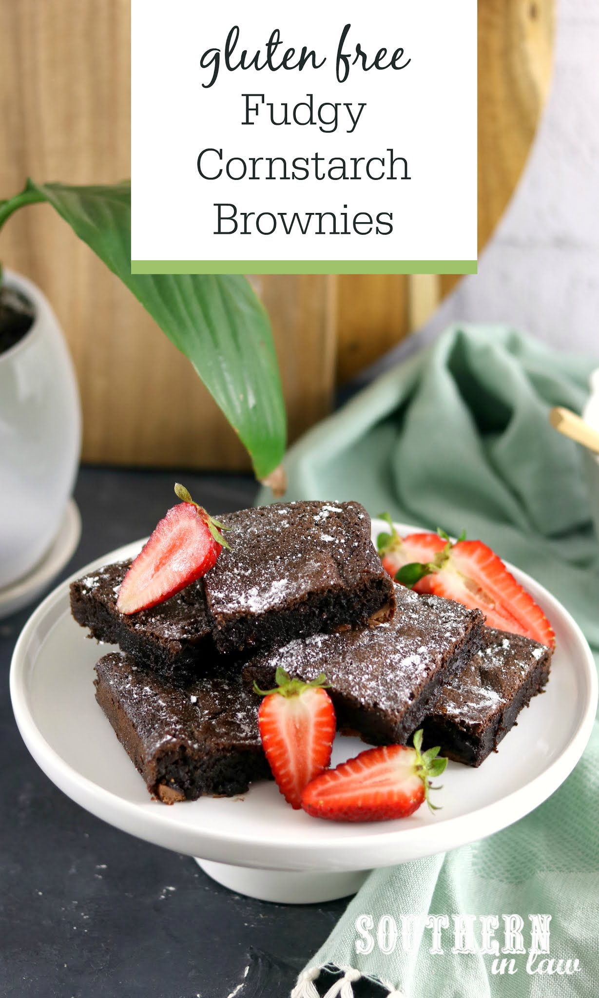 Southern In Law Recipe Fudgy Cornstarch Brownies (Gluten Free!)