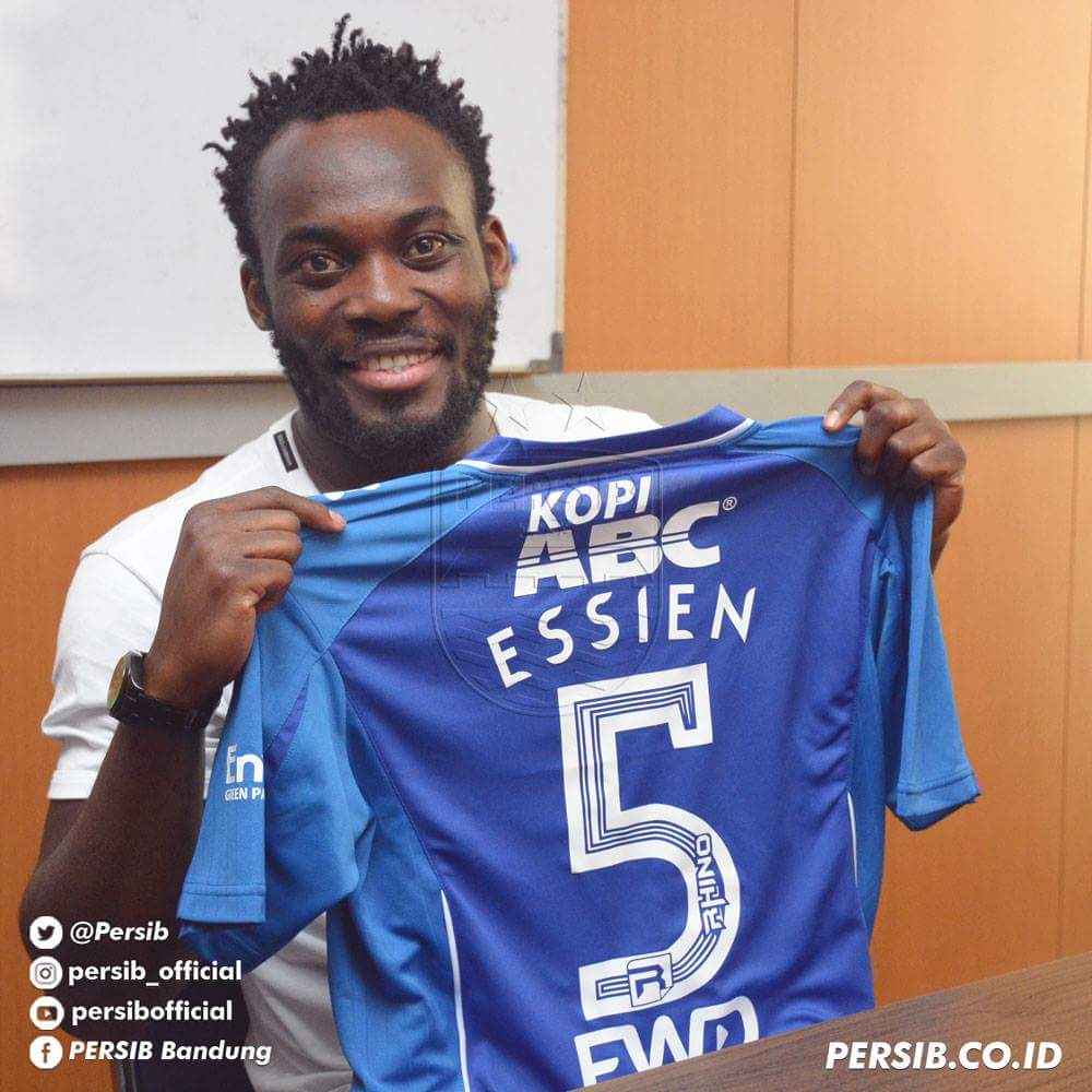 Michael Essien signs for Indonesian club Persib Bandung!