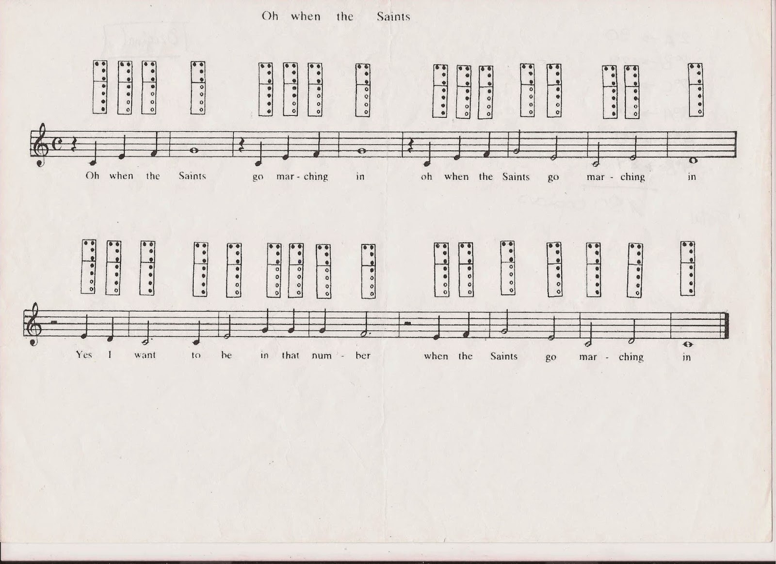 OH WHEN THE SAINTS - PARTITURA