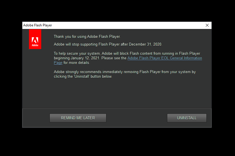 Adobe Flash Player Says Goodbye As The Service Permanently Shuts Down Adobe Flash Player Says Goodbye As The Service Permanently Shuts Down