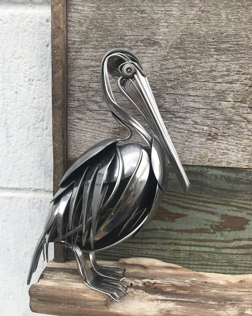 12-Pelican-Matt-Wilson-Recycled-Animal-Cutlery-Sculptures-www-designstack-co