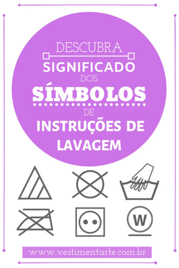 Significado Símbolos Instrução Lavagem Roupas