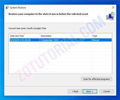 Cara Menggunakan System Restore Di Windows 10, 8, 7 Lengkap