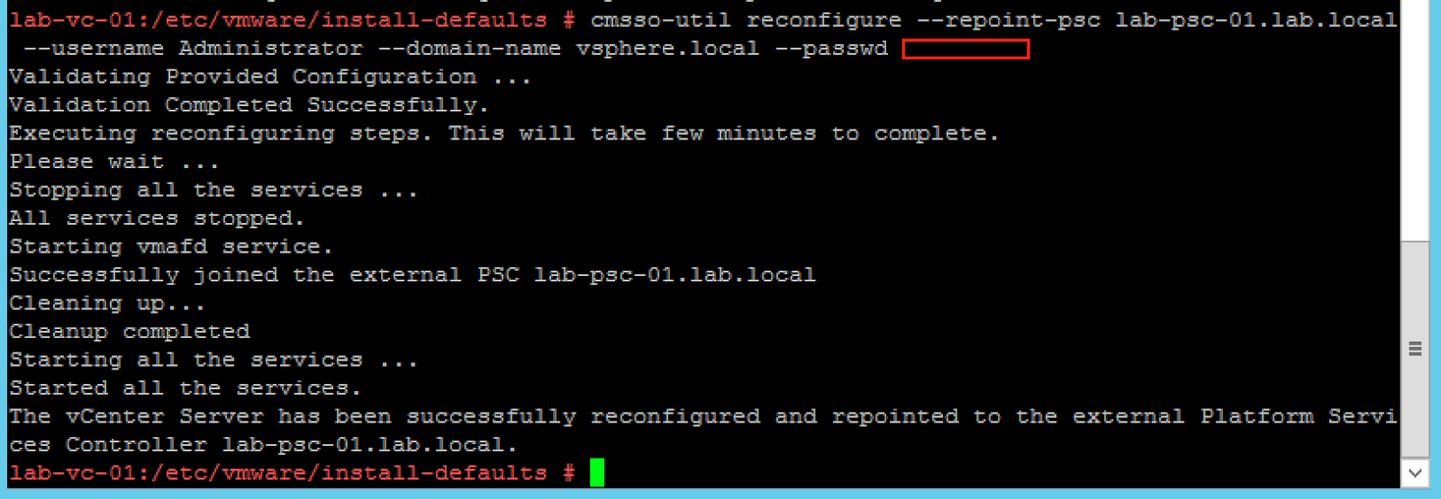 Virtual Nomad Migration from Windows vCenter 5.5 to vCenter Server