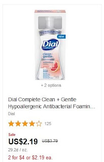 Dial Complete Clean + Gentle Hypoallergenic Antibacterial Foaming Hand Wash