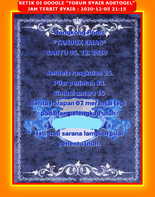 Syair Hk Sabtu 5 Desember 2020 Royal Syair