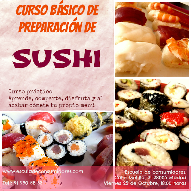 Curso de Sushi en la escuela de consumidores