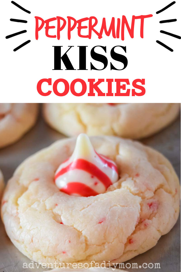 Peppermint Kiss Cookies - Adventures of a DIY Mom