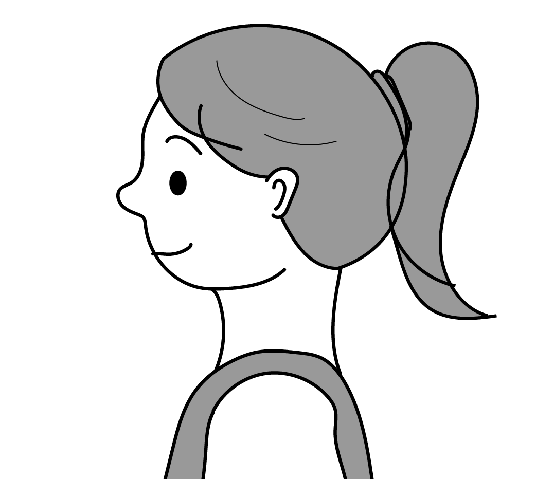 水泳・女の子の髪型見本（計4枚）