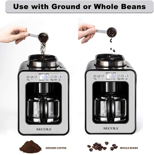 Programmable Grind and Brew Coffee Machine Espresso Coffee Machine