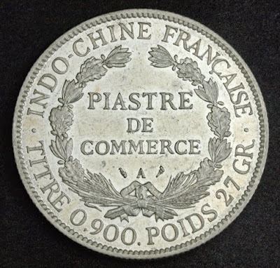 Coins of French Indochina Trade dollar silver coin piastre de commerce