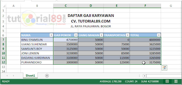 Cara membuat format uang pada excel Cara membuat format uang pada excel