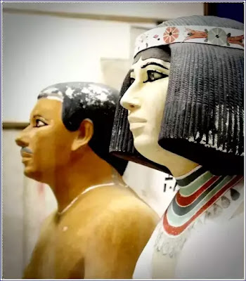 Statues and Rahotep Nofret