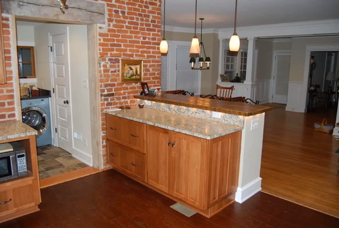 Exposed Brick Kitchen Design #kitchen >> #interior >> #design >> #