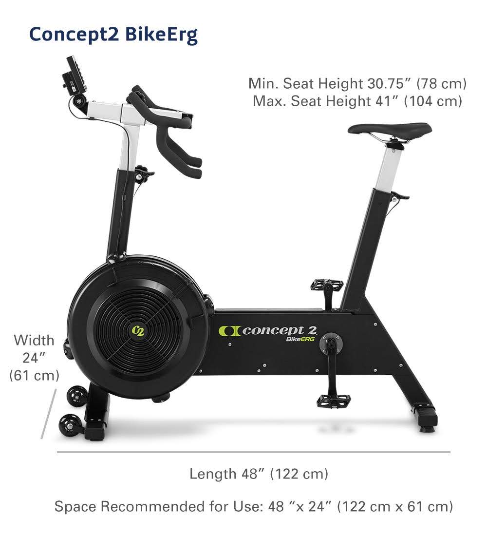 Exercise Bike Zone Concept2 BikeErg with PM5 Monitor, Stationary